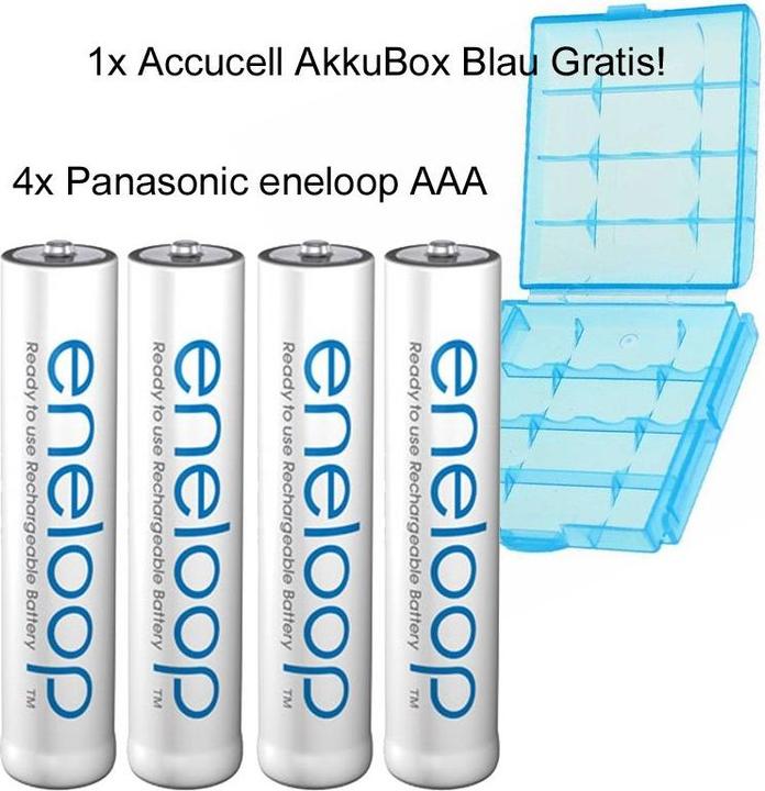 Immagine prodotto Panasonic Caricatore Eneloop BQ-CC51H e 4 batterie eneloop AAA (4 pz., Batteria + Caricabatterie)