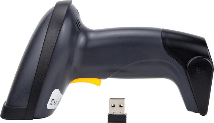 Produktbild equip Barcode Handscanner 2D Laser mit Halterung 2.4GHz sw (1D-Barcodes, 2D-Barcodes, QR-Code)