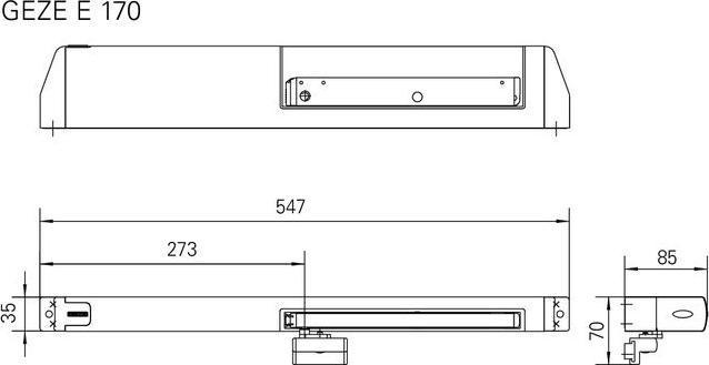 Actual product image Geze E170 scissor drive