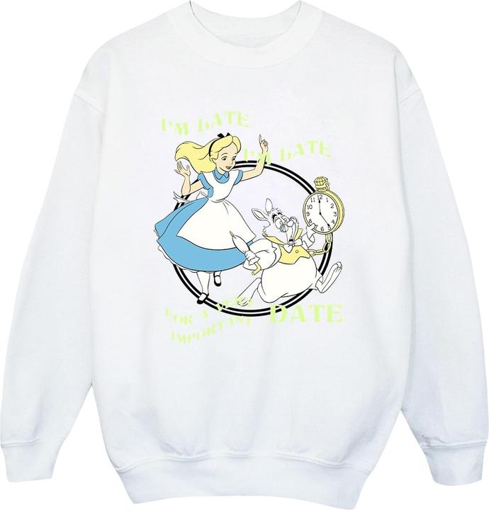 Immagine prodotto Disney Felpa da ragazza Alice In Wonderland I'm Late (140, 146)