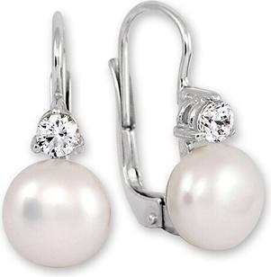 Image du produit Brilio Boucles d'oreilles en or blanc avec cristal et perle 745 235 001 00102 0700000