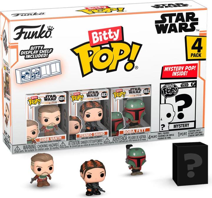 Immagine prodotto Funko Bitty POP! Mandalorian - Cobb Vanth™, Bitty Pop! Fennec Shand™, Bitty Pop! Boba Fett™, e un
