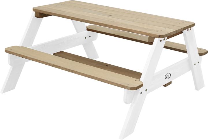 Image du produit Axi Nick Table de pique-nique Marron/Blanc - Parasol Bleu/Blanc