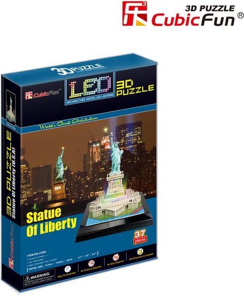 Actual product image Cubicfun 3D Puzzle Statue of Liberty (Light) (37 pieces)