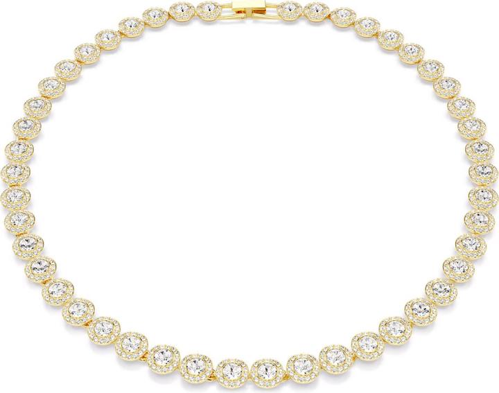 Immagine prodotto Swarovski Una Angelic Tennis Halskette Rundschliff Weiss Gold (Metallo Swarovski)