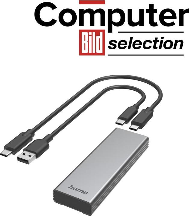 Produktbild Hama USB-Festplattengehäuse für M.2 SATA & NVMe SSD-Festplatten (M.2)
