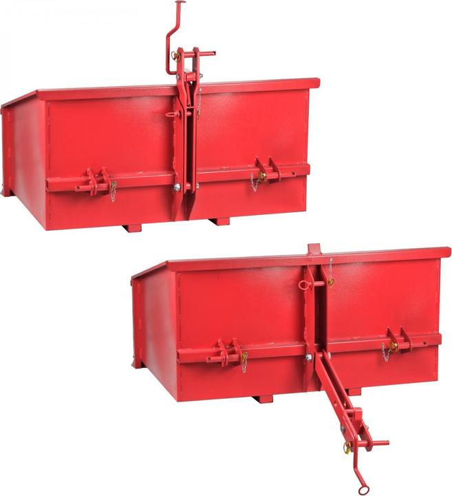 Produktbild Dema Traktor Heckcontainer Heckmulde Transportcontainer Mulde Container 120 cm rot (410 l)