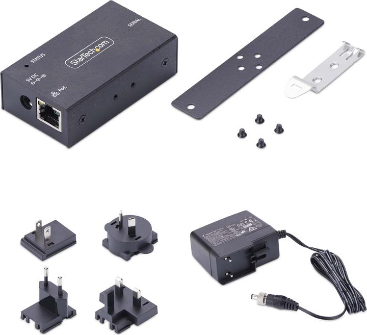 Produktbild StarTech com I13P-SERIAL-ETHERNET, IEEE 802.3af, IEEE 802.3i, IEEE 802.3u, 0 - 60 °C, -20 - 75 °C, 5