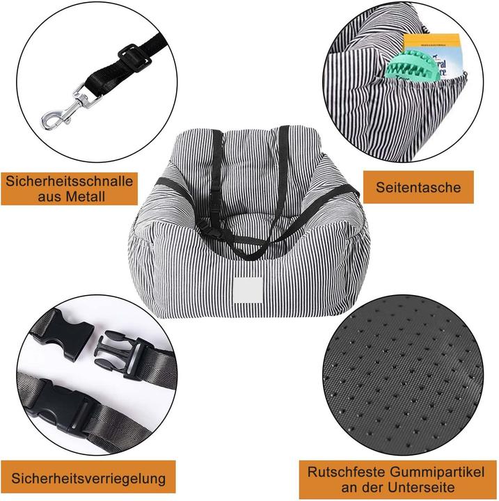 Image du produit Caliyo Hundeautositz mit Sicherheitsgurten (Chien, Chat, Lavable)