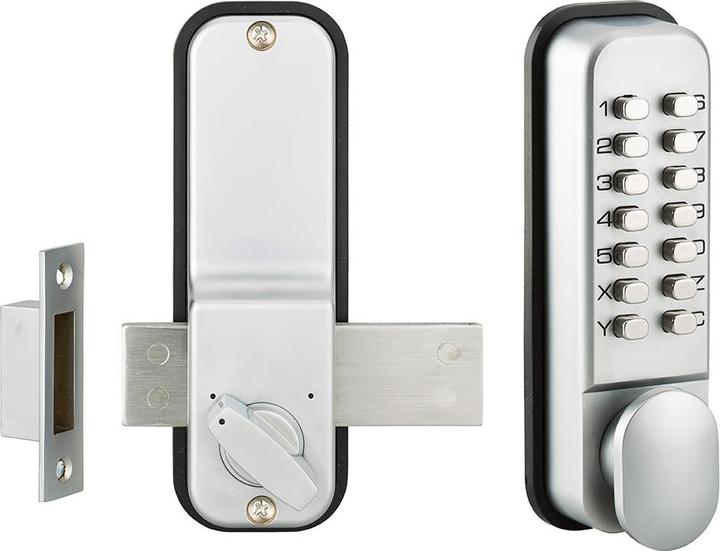 Image du produit Thirard Verrou à combinaison mécanique en applique pour porte intérieure, 8 chiffres ou lettres, chromé mat