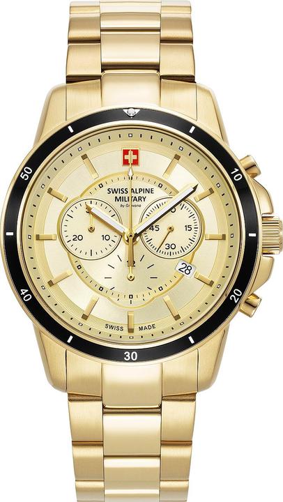 Actual product image Swiss Alpine Military 7089.9111 Chronograph Men's Watch 44mm 10ATM (Analogue wristwatch, 44 mm)