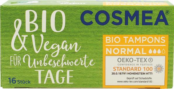 Cosmea Tampons Normaal 16s Biologisch & Veganistisch (16 x, Normaal)