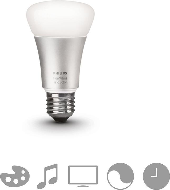 Produktbild Philips Farbton Weiss & Farbe Ambiance (E27, 10 W, 806 lm, 1 x, F)