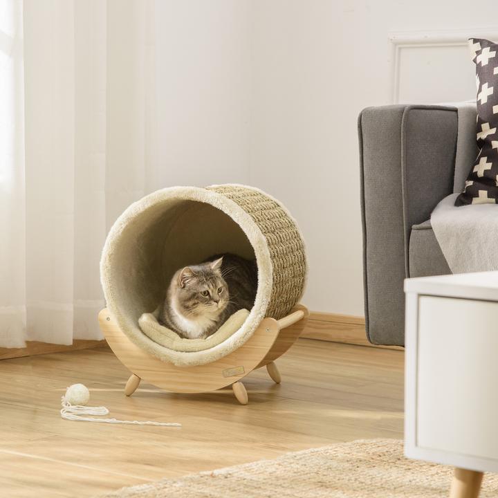 Image du produit PawHut Maison pour chat avec coussin (Chat)
