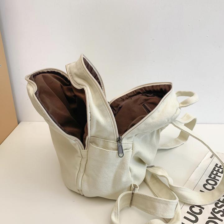 Image du produit Only-Bags.Store Sac à dos décontracté, adapté aux lycéens et aux étudiants, sac à dos en toile de couleur unie