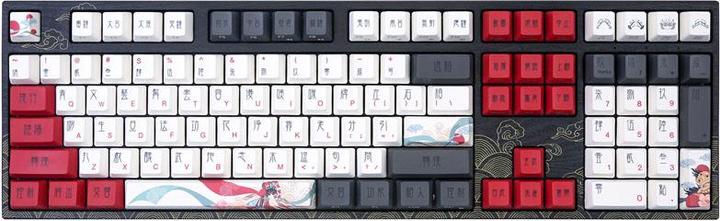 Varmilo VEA108 Beijing Opera Gaming Tastatur, MX-Brown, weisse LED - US Layout (US, Kabelgebunden)