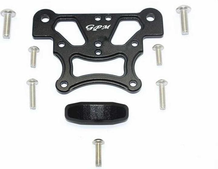 Image du produit GPM plaque de chassis aluminium haut avant noir arrma kraton, talion, typhon, senton, outcast, notor. 6s