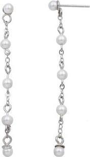 Image du produit Passion Boucles D'Oreilles Argent Rhodie - Perle Synthetique (Argent)