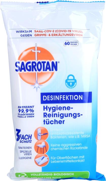 Produktbild Sagrotan Desinfektionstücher (60 Stk.)