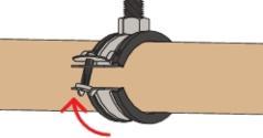 Actual product image Fischer German pipe clamp FGRS 32-37 M8/M10