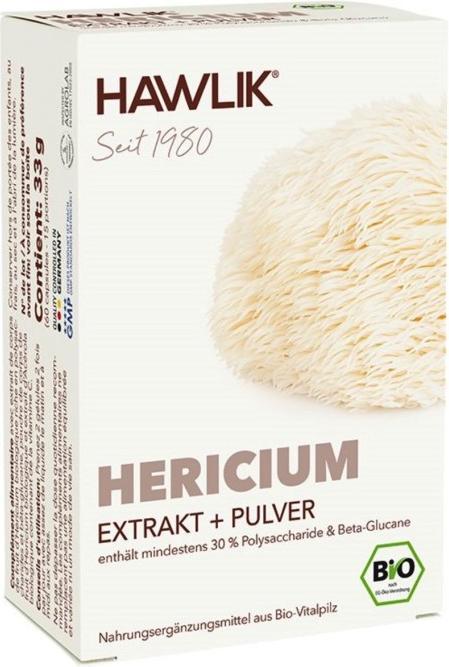 Actual product image Hawlik Hericium extract + powder capsule (120 Piece, Capsules, 112 g)