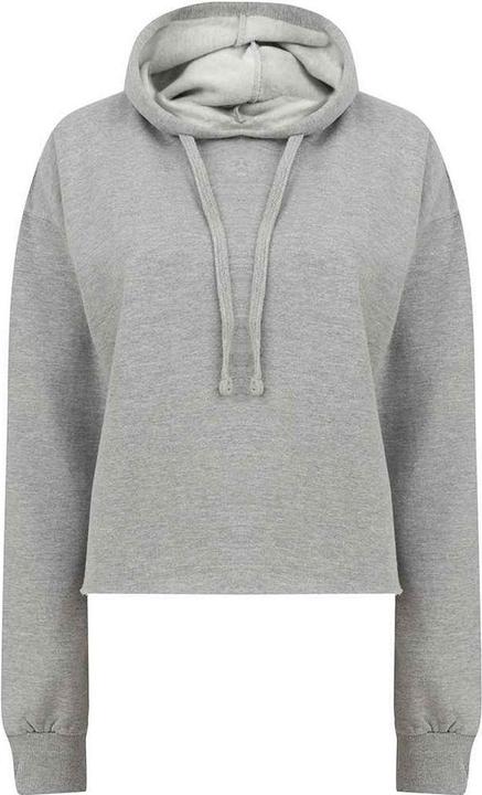 Actual product image Super Flying Model Womens/Ladies Slounge Plain Heather Crop Hoodie (XL)