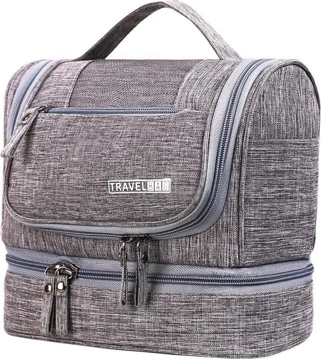 Only-Bags.Store Necessaries Hanging Make Up Bag Travel Organizer Kosmetiktaschen Wash Toiletry Bag, grau