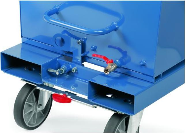 Immagine prodotto Fetra Cassone ribaltabile per trucioli RAL 7035 con rubinetto di scarico (750 kg)