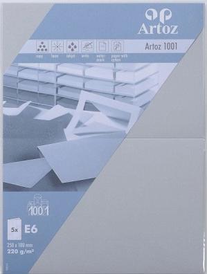 Actual product image Artoz 1001 cards light gray (E6, 220 g/m², 5 x)