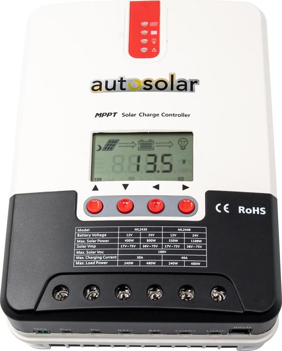 Actual product image Autosolar Charge controller 2440 MPPT 40 A, 100 V