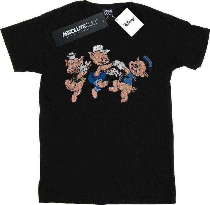 Immagine prodotto Disney Three Little Pigs Having Fun Maglietta Ampia Donna (L)