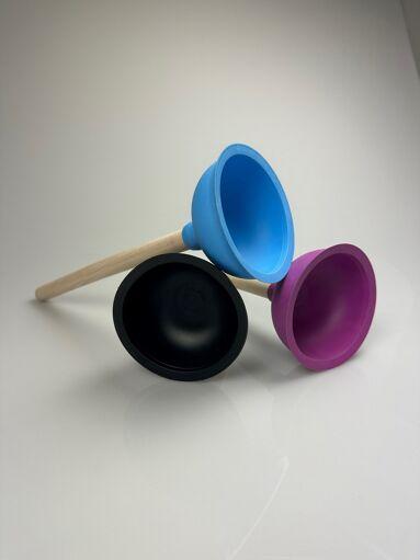 Actual product image De Beer Innovations Drain cleaner plunger and suction cup, light yellow (1 pcs.)