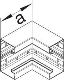 Produktbild Hager TEH BR6513047035 Inneneck aus Grundprofil Kunststoff zu BR 65x130mm OT 80mm lich (6.80 cm)