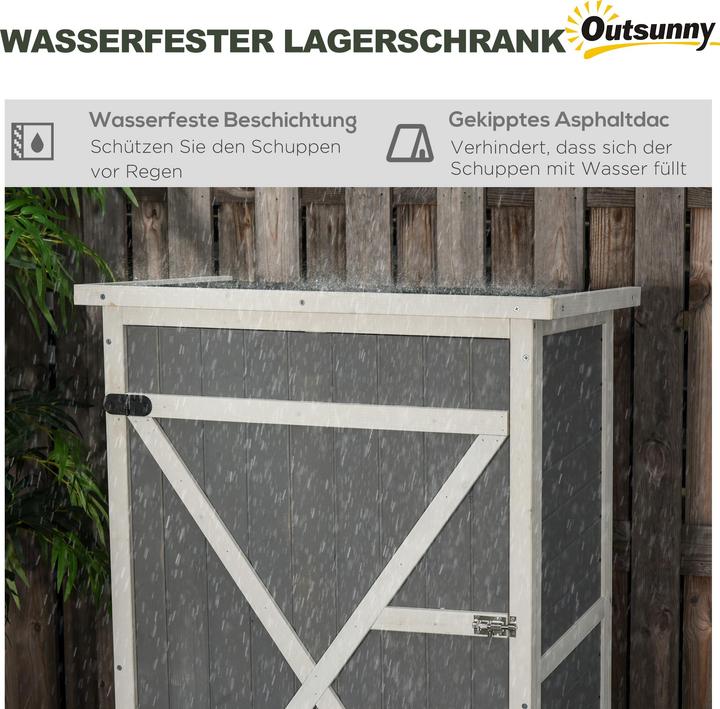 Actual product image Outsunny Tool shed with shelves