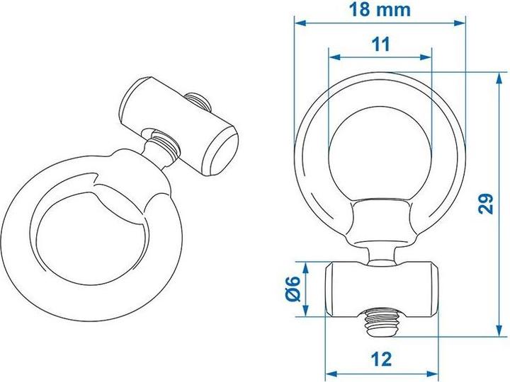 Produktbild ProPlus Endstopper für Kederschiene 6 - 8 mm rostfreier Stahl