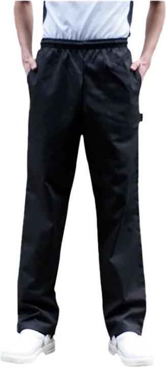 Produktbild Dennys Kochhose schwarz elastischer Bund (L)
