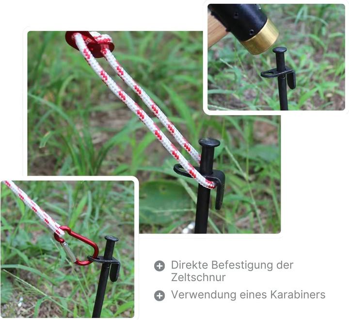 Immagine prodotto Hermex Picchetti per tenda in acciaio 20cm picchetto per tenda picchetto per terreno da campeggio set di 4
