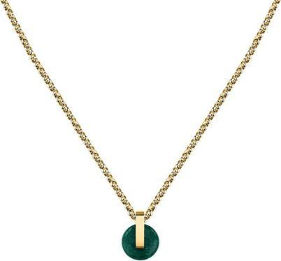 Trussardi Gold-Plated Women's Necklace With Agate T-Round Tjayf03