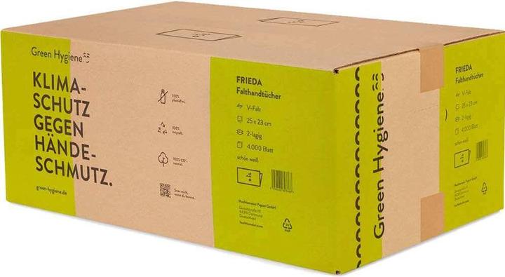 Produktbild Huchtemeier Papier INGEBORG - Falthandtücher, N-Interfalz, 21x24cm, 3000 Blatt - 100% CO2- (200 x)