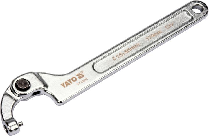 Yato Clé à crochet ajustable professionnelle pour la sélection d'écrous à trous croisés 15-180mm joints