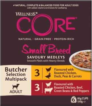 Core Wellnes, Kern, Karma pour petits chiens, 85 g (Adulte, 6 pcs, 85 g)