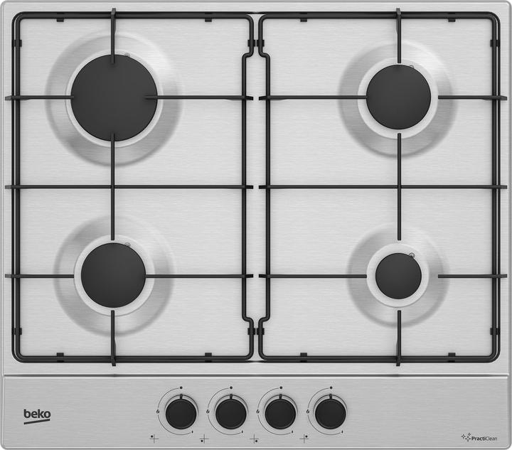 Produktbild Beko HIAG64223SXE Edelstahl-Einbaukochfeld 60 cm Gas 4 Flamme(n)