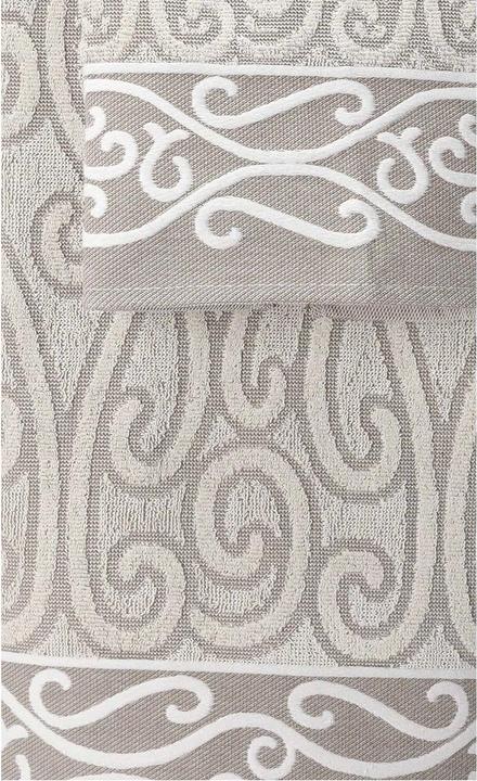 Actual product image Casativo Set of 2 hand and guest towels, 100% cotton, tortora, 60 x 100 cm, 40 x 60 cm (40 x 60 cm, 60 x 100 cm)