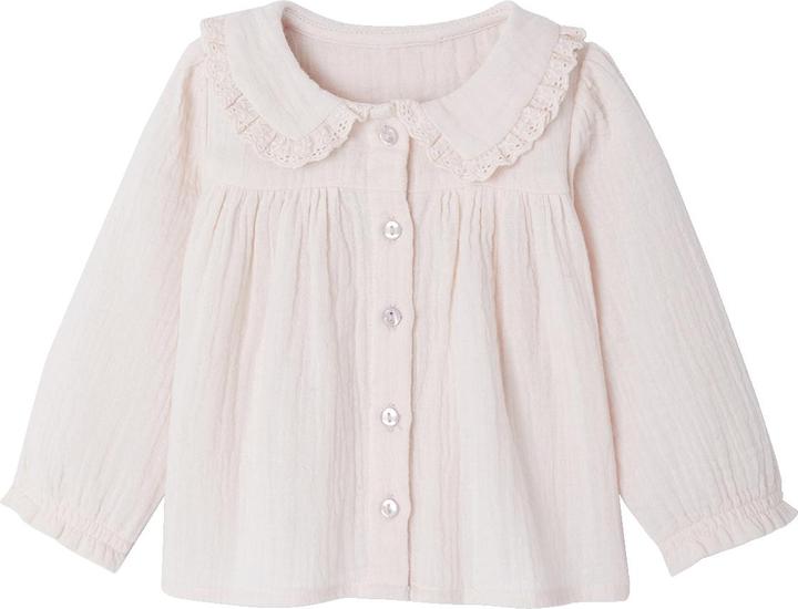 Vertbaudet Baby Bluse mit Bubikragen, Baumwollmusselin