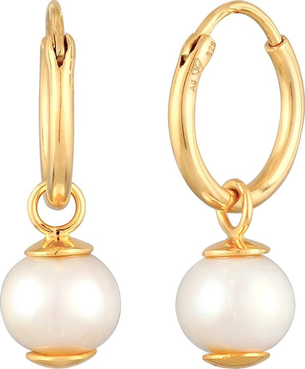 Immagine prodotto Elli Orecchini a cerchio con perla d'acqua dolce pendente argento 925 (Argento 925)