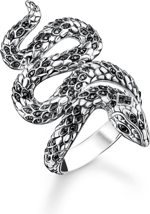 Produktbild Thomas Sabo Ring geschwärzt Schlange (58, 925 Silber)