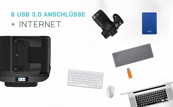 Actual product image i-tec USB 3.0 / USB-C Dual 4K Dock (USB-C, 6 Ports)