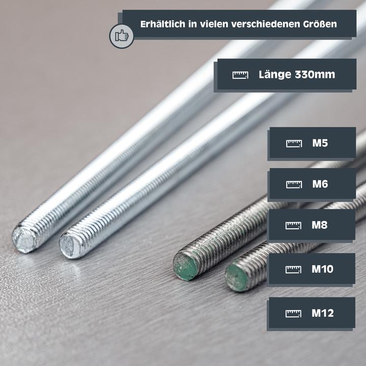 Produktbild Helpmate Gewindestange M10x330, verzinkt, 10 Stück