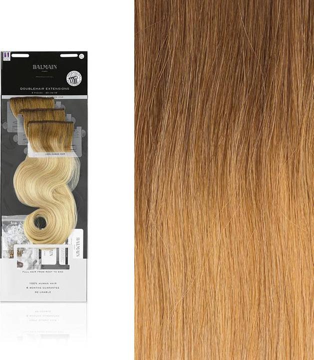 Balmain Hair Professional - Doppelhaarverlängerungen menschliches Haar - 9g.10 om - Blond (9G.10 OM Light Gold Blonde Ombre, 40 cm)