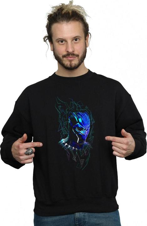 Produktbild Schwarzer Panther Neon Maske Baumwolle Sweatshirt (3XL)